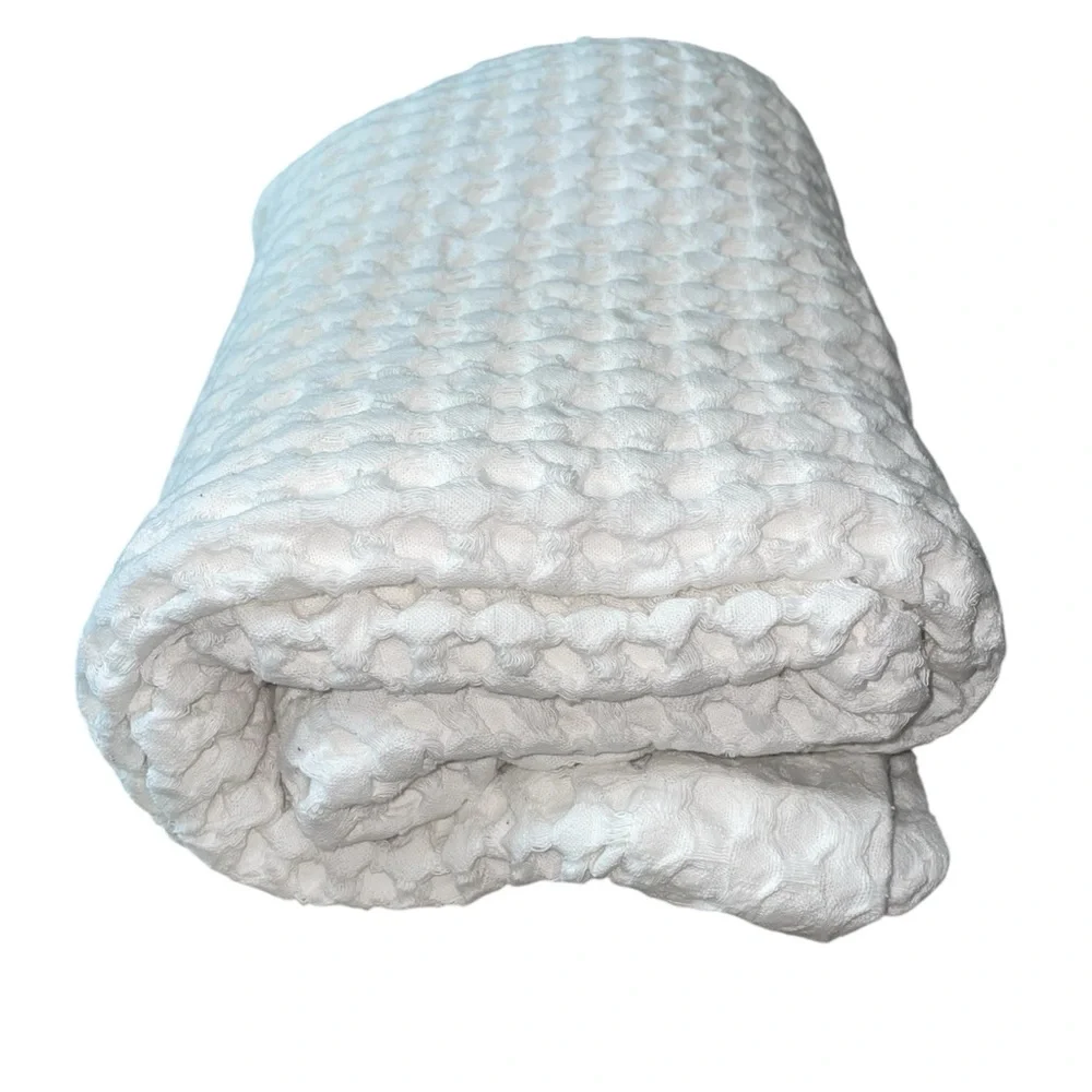 The Texture Company NY Heavy Cotton Waffle Shower Curtain